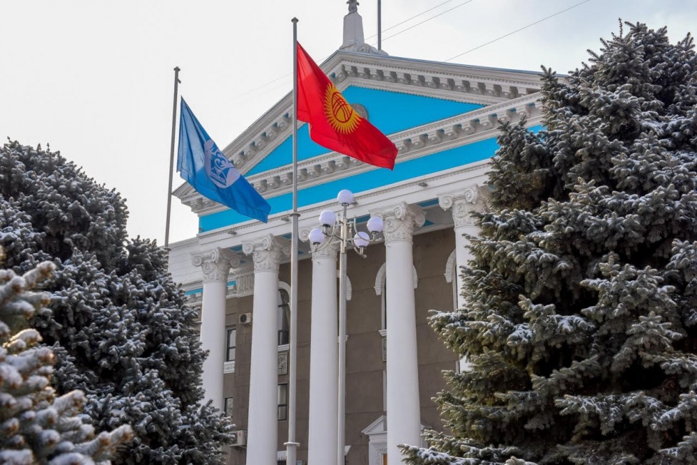 比什凯克庆祝吉尔吉斯斯坦国旗日