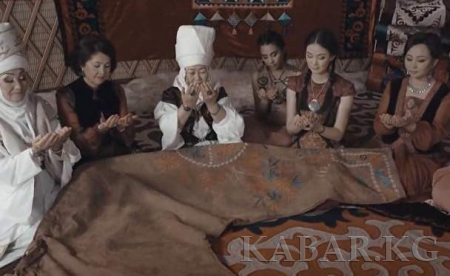 吉尔吉斯共和国第一夫人拍摄世界游牧民族运动会宣传片